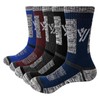 YUEVO SPORTS Men's Athletic Socks Breathable Wicking Cotton Cushioned Crew