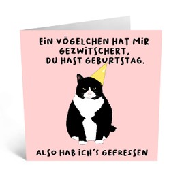 Central 23 - Funny Birthday Card - A Bird Had Me Twittered - Humorous Birthday Card for Men Women Him Her - With Funny Stickers