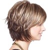 Pelucas de Pelo Rubio Corto con Flequillo Peluca de Pelo