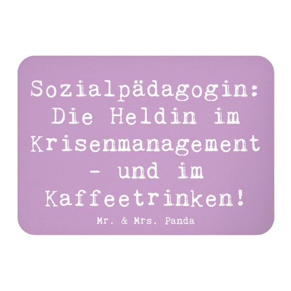 Mr. & Mrs. Panda Magnet Spruch Sozialpädagogin - Geschenk, Beruf,