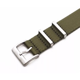 Standard Straps Seat Belt Nylon Military Premium Watch Strap - 20mm - Olive Green
