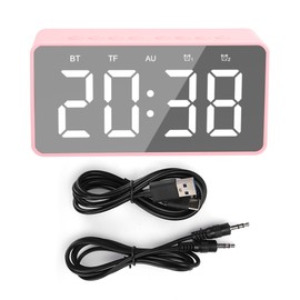 BT506F Speaker Portable Bluetooth Mini Speaker FM Wireless
Music Mirror with Time Display Clock Alarm
LoudspeakerPink
FM