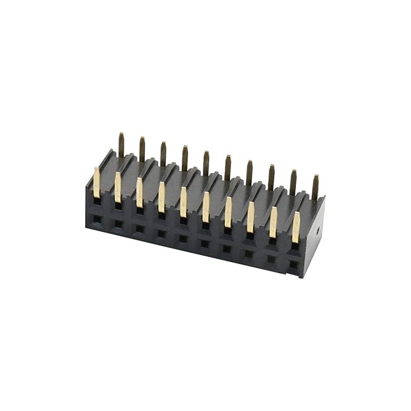 MULTICOMP PRO Female PCB 2.54mm 2 Row R/A 20 Way