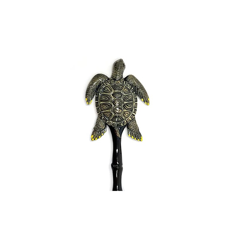 LX Hand Painted Back Scratcher Brown Sea Turtle 18"