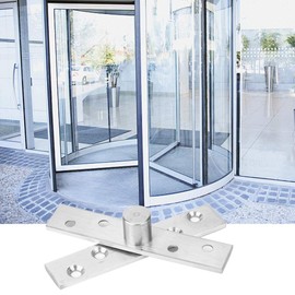 360 Degree Door Hinge 2 Pieces Rotating Door Hinge Stainless Steel Concealed Top and Down Hinges 95mm Long (Eccentric Shaft)