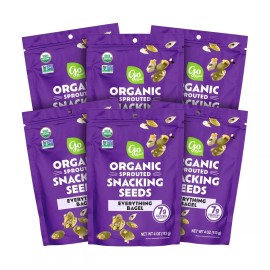 go Raw Organic Sprouted Pumpkin Sunflower Seed Snack Mix 6 Pack Everything Bagel Flavor