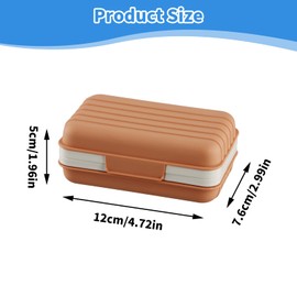 Pack of 2 Soap Dish with Lid, Travel Soap Box, Portable Drip Holder for Soap, Leak-proof Soap Storage Box for Camping, Shower, Bathroom, Kitchen
