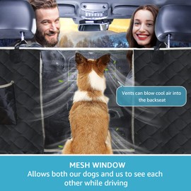 Lassie Dog Seat Covers for Trucks, Waterpfoof Dog Hammock for Truck Machine Washable and Non Slip Backseat Dog Cover for Car Compatible with F150 F250 Silverado Sierra Tundra and Crew Cab