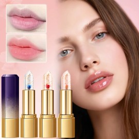 Lápiz Labial Petal Jelly Que Cambia De Color Dorado Translúc Multicolor