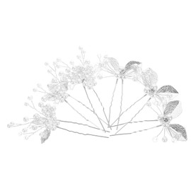 BIUDECO Stylish u Shaped Hair Pins Pearls and Rhinestones Hair Accessories for Women Wedding