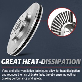 Allcombo 12.91" Front and 12.17" Rear Brakes, for 2010 2011 2012 2013 2014 2015 Lexus RX350 RX450h Brake Kit, 2014-2019 Toyota Highlander, 2011-2020 Sienna Rotors and Ceramic Pads Replacement