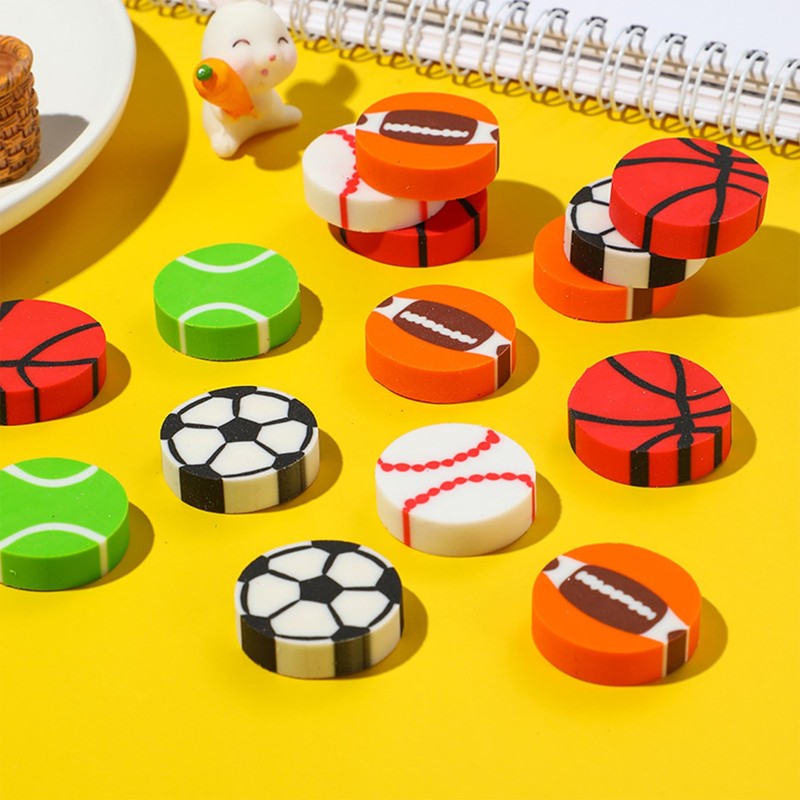 ZAKVOOR 70 Pcs Sport Ball Pencil Erasers Bulk for Gift