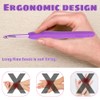 5 mm Crochet Hook, Aluminum Soft Grip Rubber Handle Needles