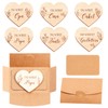 Pregnancy Announcement with 6 Heart Wooden Discs and Cards, Baby