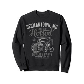 Germantown Maryland USA Vintage Hotrod Car Distressed Design Sweatshirt