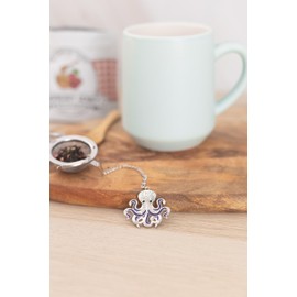 The Traveling Teapot Tea Infuser for Loose Leaf Tea-Cute reusable steeper stainless steel mesh, strainer ball holder accessory, single diffusers brewer strainers infusers diffuser (Octopus)