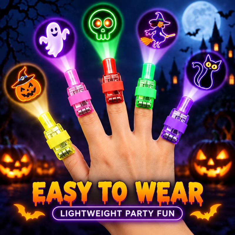 Halloween Finger Projector Lights, 36PCS LED Party Favors for Kids,