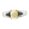 Genuine Ethiopian Opal Cabochan, Black Spinel 925 Solid Sterling Silver