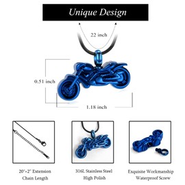 Minicremation Motorcycle Cremation Jewelry Cremation Urn Necklace for Ashes Memorial Urn Necklace for Ashes Holder Funeral Keepsake Jewelry for Loved Ones