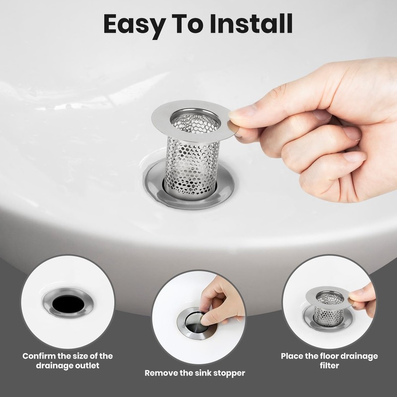 Daletu Drain Filter, Kitchen Drain Strainer Filter, Drain Plug, Floor