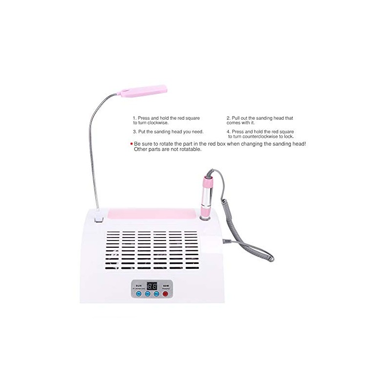 5 in 1 Nail Dust Collector with Drill, Multifunctional Electric