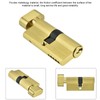 Brass Single Open Lock Cylinder with 3 Keys, 65mm Double