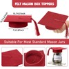 Mindsoft 24 Pcs 2026 Graduation Cap Decorations Mason Jar Lid