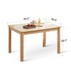 Livinia Cabin 45.3" Wooden Dining Table/Small Rectangular Modern Farmhouse Solid