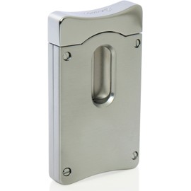 Caseti Caseti Wedge V Cigar Cutter-Satin Chrome, Silver