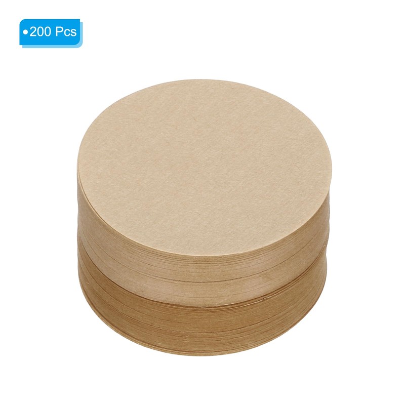 PATIKIL Moka Pot Paper Filters Disposable Round Brown Paper 2.2"