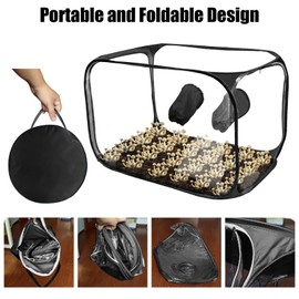 Kensbro Still Air Box, Mushroom Grow Kit Portable Foldable PVC Mushroom Growth Set with 2 Arm Ports, Compact Standing Air Box for Mushroom Lovers, Versatile Cultivation for Horticultural Supplies
