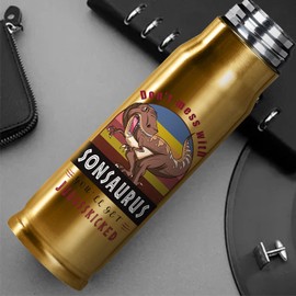 YOOMODERN Son Tumbler Gifts for Son on Fathers Day from Mom or Dad - Funny Son Saurus 22 Oz Stainless Steel Bullet Tumbler - Christmas Holidays Present for Son