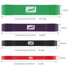 Hirola Liga de Resistencia V3 para Ejercicio Roja (10-35 Libras), Bandas de Resistencia para Ejercicio en Casa o Gimnasio, Ligas para Hacer dominadas Pull Up. Liga de Entrenamiento (10-35 Libras)