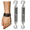 Eidoct 2 Pcs Stainless Steel 304 Turnbuckle Wire Rope Cable