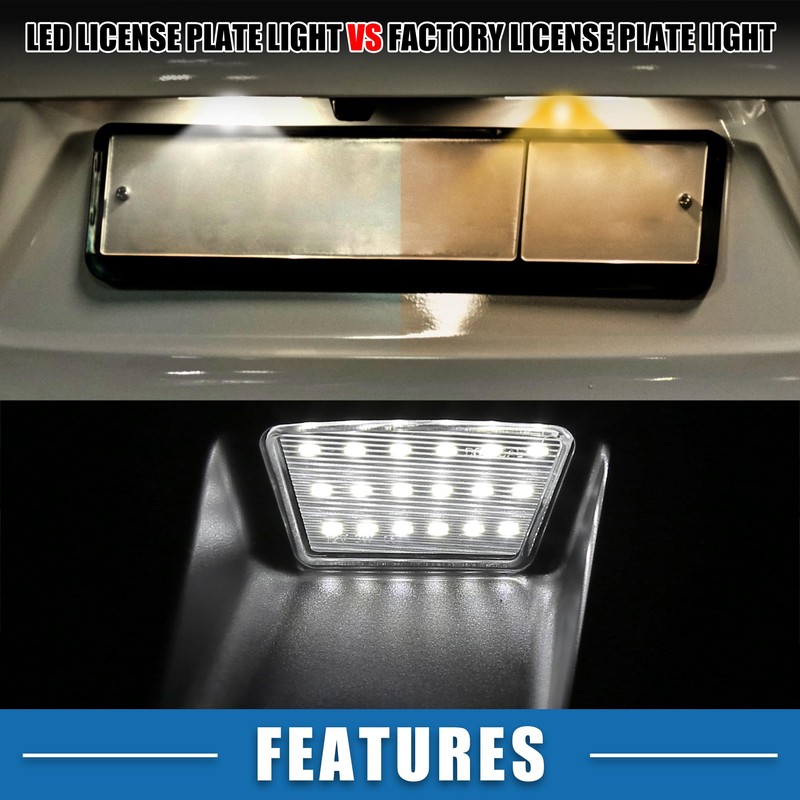A ABSOPRO Car LED License Plate Light Assembly No.6E5Z13550A for