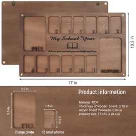 MaiQidd School Picture Frame Pre-K To 12, Graduation Picture Frame, School Years Photo Frame Prek-12 For Graduation Gifts&Party Decor,14 Photos (B)