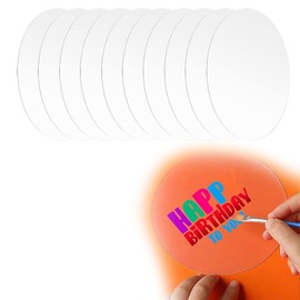 10 Stück Plexiglas Rund,Acrylplatte,Plexiglas Platten,Plexiglasscheibe für Diy Bildrahmen Gemälde Handwerk Display,Plexiglas Zuschnitt Nach Mass,Acrylscheibe Rund,Transparent Acryl-Ornamentplatten
