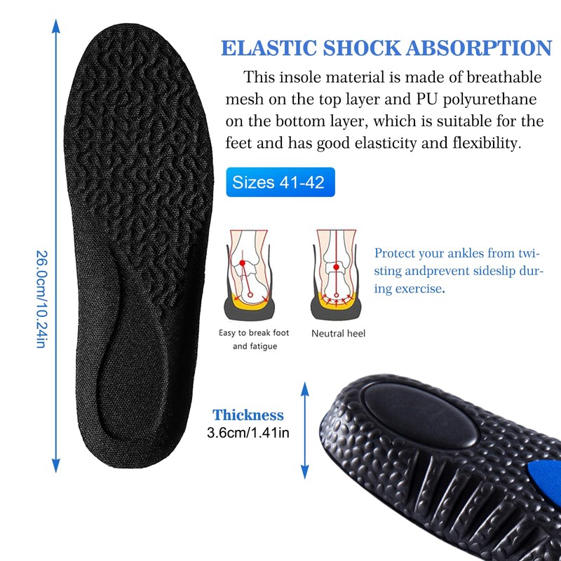 Insole, anti-fatigue insole, sports insole, strong upgrade, comprehensive shock absorption,