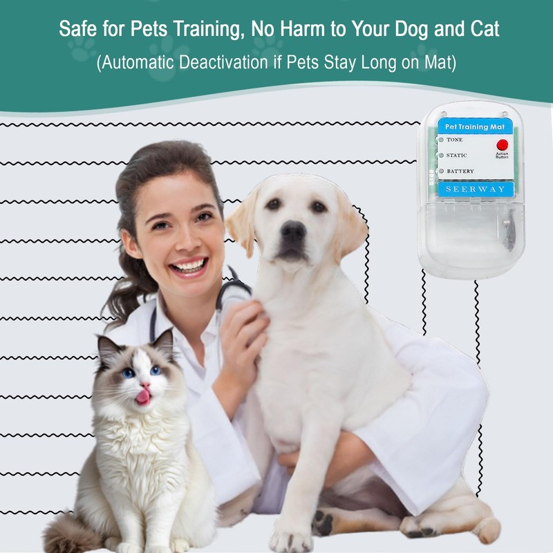 SEERWAY 2-Pack Pet Shock Mat for Dogs & Cats -