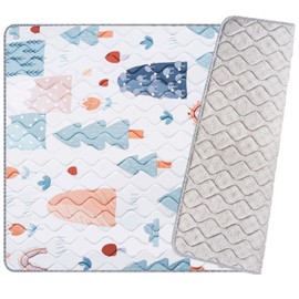 Baby Play Mat 79’’ x 71’’ Soft Baby Floor Mat Thicker Foam Play Mat for Babies，Toddlers, Foldable Baby Playpen Mat Crawling Mat，Tree Design