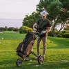 KVV 3 Wheel Foldable/Collapsible Golf Push Cart Ultra Lightweight Smallest