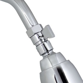 MODONA Water-Saver Flow Control and Shut OFF Valve, Made of SOLID BRASS with BRASS Handle for Hand Shower, Shower Head, and Bidet Sprayer – Polished Chrome - 5 YEAR Warrantee
