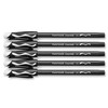 Paper Mate Erasermate Stick Medium Tip Ballpoint Pens, 5 Black