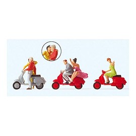 Vespa Preiser 10607 Vespa Riders 5 Figures 3 H0 1: 87