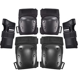6 Pcs Coderas De Rodilla Con Protector De Muñeca Ajustable,Equipo De Protecciones Profesionales para Niños y Adultos,es Adecuado para Bicicleta...    