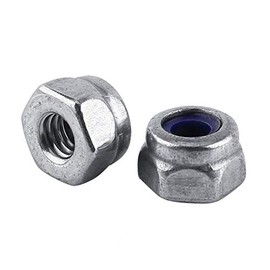 M2-M12 Stainless Steel SS304 Self-locking Hex Nut Anti-loose Locknut with the Nylon Washers(M2-100Pcs)