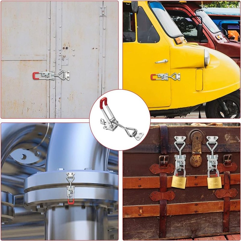 4 Pack Metal Toggle Latch,Box Closure Tension Lock Toggle Clamp