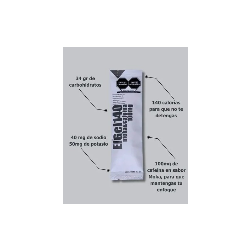 Gel Energético Elgel140 50g - Suplemento Deportivo