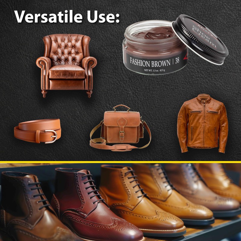 Kelly's Fashion Brown Shoe Polish 1.5 oz - Professional Leather