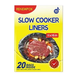 Slow Cooker Liners,1-3 Quart Cooking Bags Small Size 11"x 16", Disposable Slow Cooker Bags Oval For Crock Pot (20, Small Size(1-3Quart))